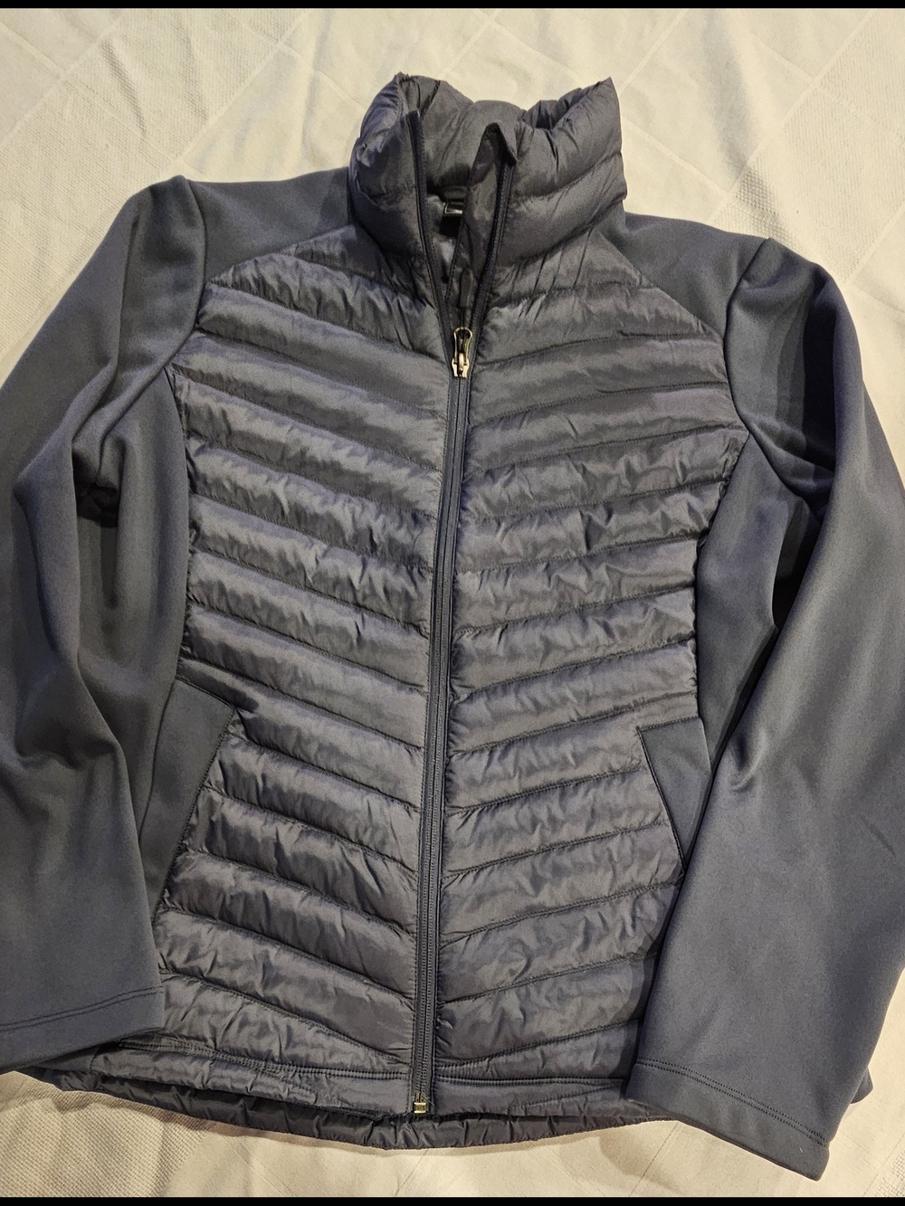 32 Degress HEAT Lightweight Quilted Hybrid Jacket - Dark Gray Size M